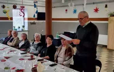 Spotkanie opłatkowe w Klubie Seniora w Kocinie 2024 12