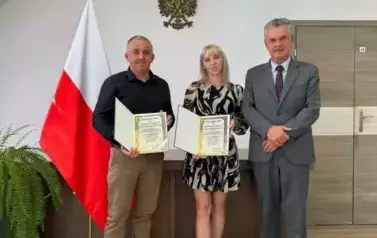 Podziękowania dla Starost&oacute;w Dożynek Gminy Opatowiec w Kocinie 1
