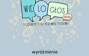 Julia Sojka otrzymała wyr&oacute;żnienie na Og&oacute;lnopolskim Festiwalu Piosenki &bdquo;Wielogłos&rdquo;. 1
