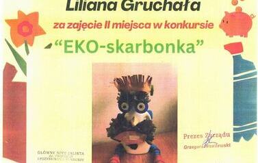 Liliana Gruchała laureatką konkursu &bdquo;Eko skarbonka&rdquo; 2