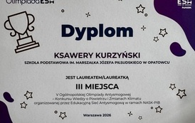 &bdquo;To ogromny sukces i pow&oacute;d do dumy&rdquo; &ndash; uczniowie z Opatowca na podium Og&oacute;lnopolskiej Olimpiady Antysmogowej 1