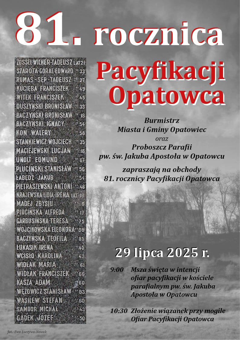 Plakat pacyfikacja 