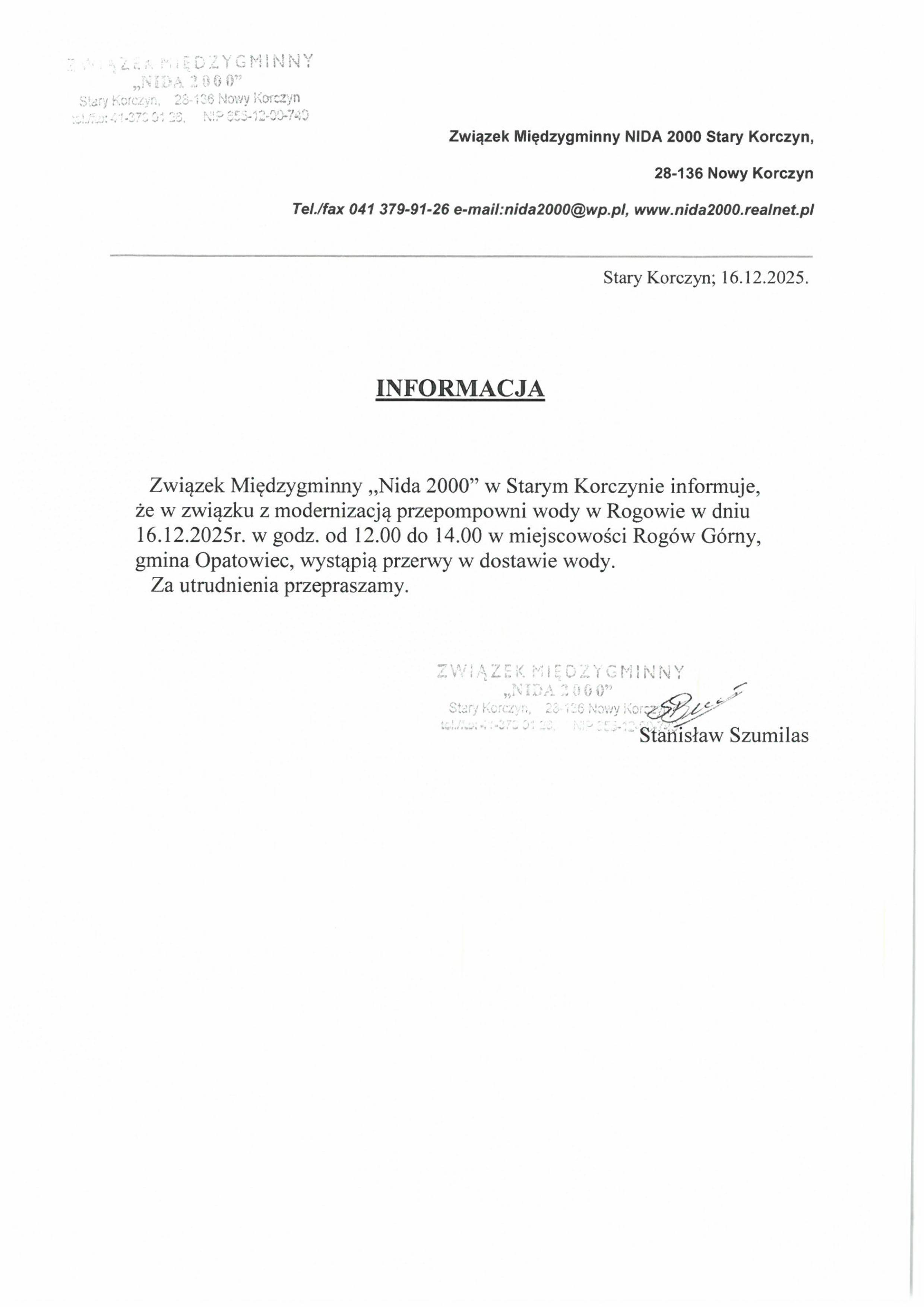 przerwa w&nbsp;dostawie wody