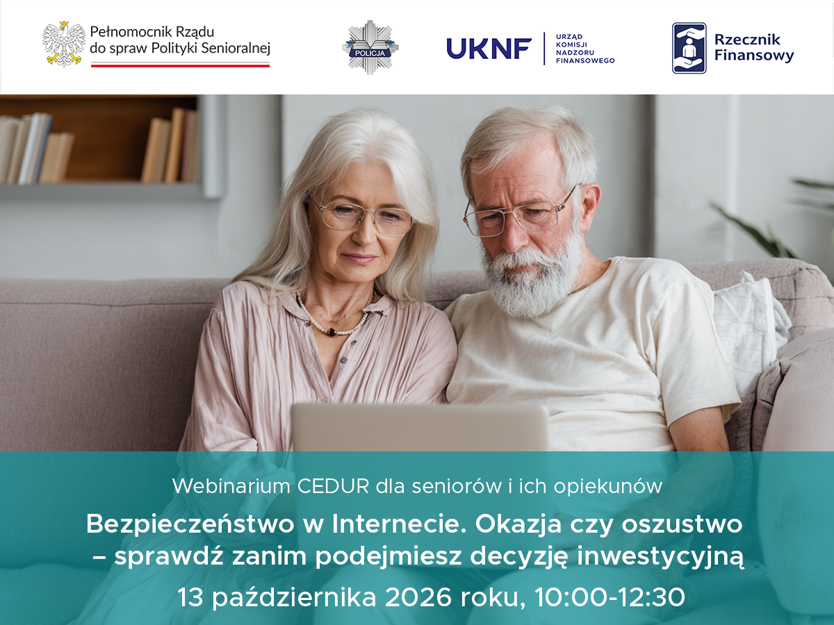 &bdquo;Bezpieczeństwo w&nbsp;Internecie. Okazja czy&nbsp;oszustwo &ndash; sprawdź zanim podejmiesz decyzję inwestycyjną