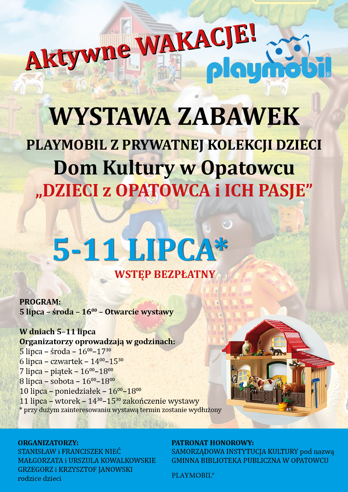 Aktywne wakacje - wystawa zabawek