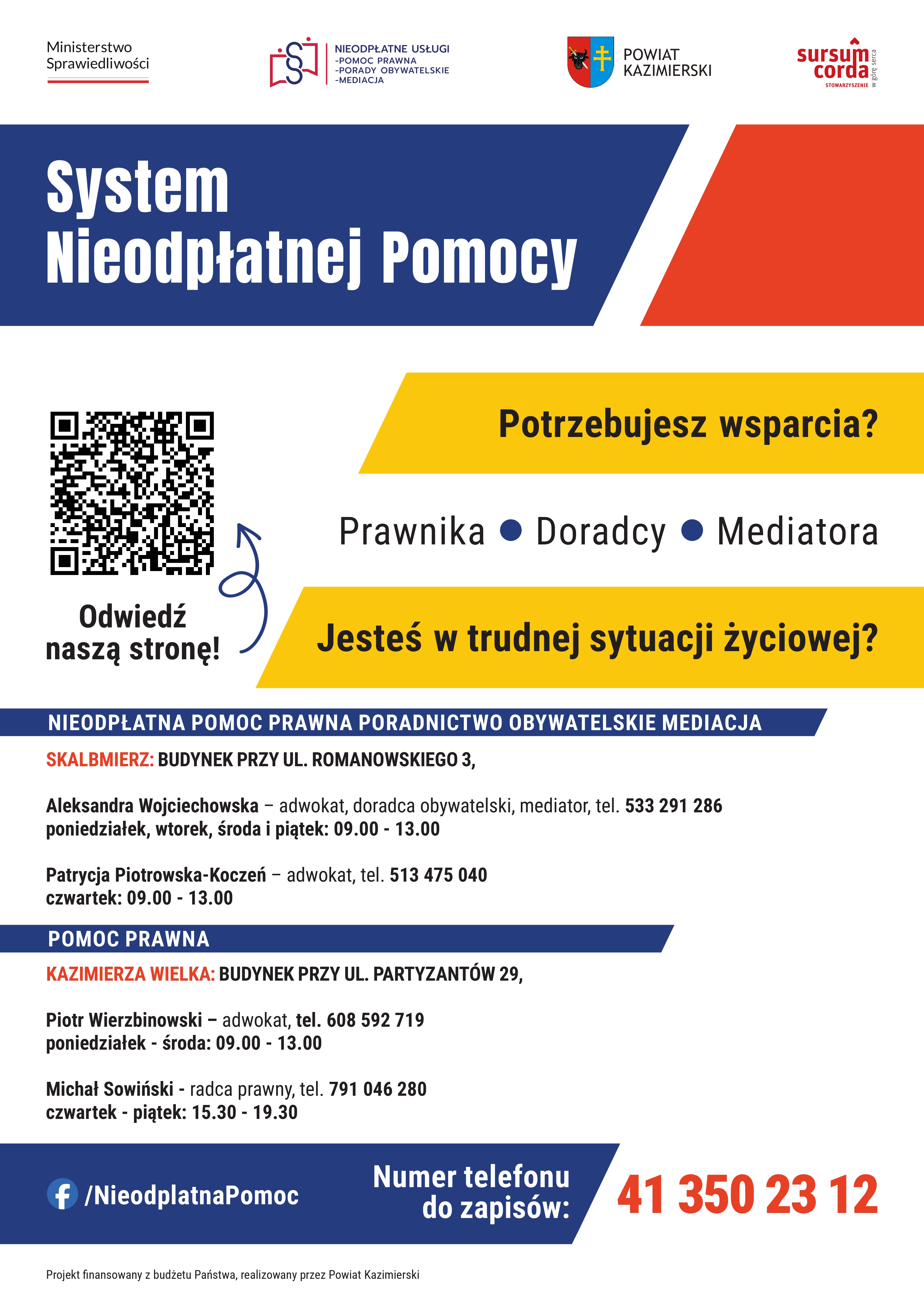 Nieodpłatne: pomoc prawna, poradnictwo obywatelskie i mediacje – Stowarzyszenie Sursum Corda