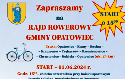 Zdjęcie do Zapraszamy na Rajd Rowerowy Gminy Opatowiec