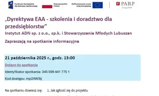 Dyrektywa EAA - BEZPŁATNE szkolenia z zakresu wdrażania i stosowania regulacji prawnych zgodnych z ustawą PAD (Polski Akt o Dostępności)