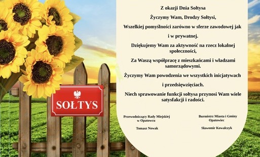 Życzenia z okazji Dnia Sołtysa