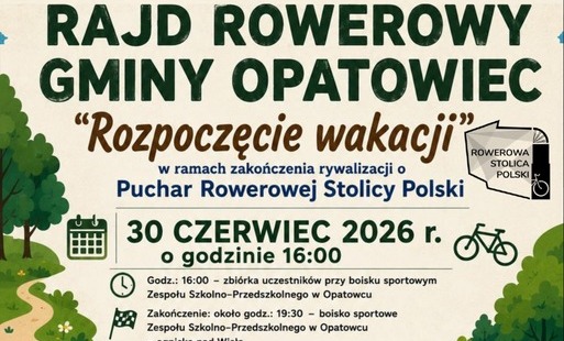 Zapraszamy na Rajd Rowerowy Gminy Opatowiec w ramach zakończenia rywalizacji o Puchar RSP