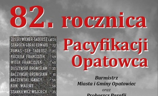 Zaproszenie na obchody 82. Rocznicy Pacyfikacji Opatowca