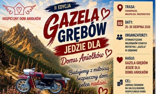 II Charytatywny Rajd Motocyklowy „Gazela Grębów jedzie dla Domu Aniołków” zawita do Opatowca!